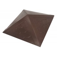 Колпак на столб полимерпесчаный 440х440мм Шоколад
