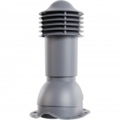 Труба вентиляционная для металлочерепицы 110мм, 550мм утепленная  Viotto серый графит