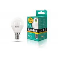 Лампа светодиодная Camelion 10Вт 220В LED10-G45/830/E14 13565