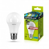 Лампа светодиодная Ergolux Led-A60-15W-E27-4K 13638