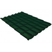 Металлочерепица лист Модерн 0,4мм 2200х1180 Зеленый мох 6005 RAL