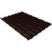 Металлочерепица лист Модерн 0,4мм 2200х1180 Коричневый шоколад RAL8017