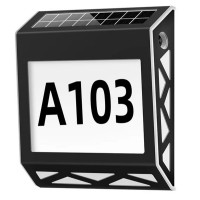 Номер дома с подсветкой на солнечной батарее