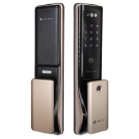 Умный дверной замок с ручкой Solity GP-6000BAK Champagne Gold, Face-ID
