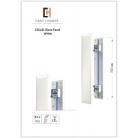 Арт. 125х35 Glass Facet Premium White, L-700 мм