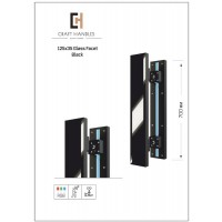 Арт. 125х35 Glass Facet Premium Black, L-700 мм