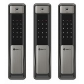 Врезной электронный дверной замок Solity GSP-2000BK Dark Silver с отпечатком пальца