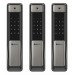 Врезной электронный дверной замок Solity GSP-2000BK Dark Silver с отпечатком пальца